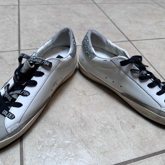 Golden Goose - Women's Super-Star LTD w/Leopard Print and Swarovski Crystal Star - Picture 9 of 10